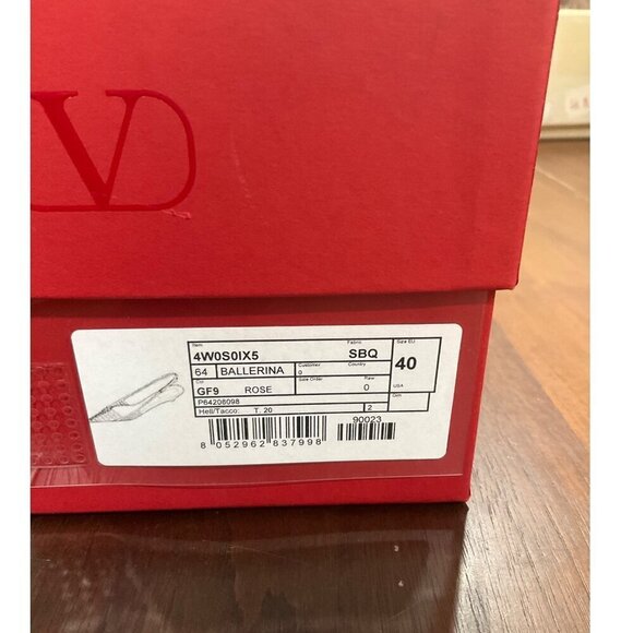 VALENTINO GARAVANI Rockstud Wispy Ballerina Flats in Rose Cannelle 40 With box - Picture 12 of 16